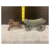 Cast Iron Delivery Wagon w/2 Horse team