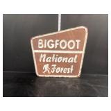 Metal big foot sign