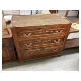 Wooden chest w/3 drawers