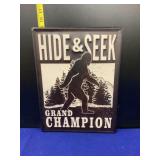 Hide & Seek Tin Sign