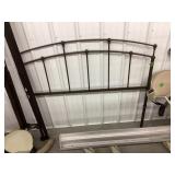 Full-size metal bed frame with rails