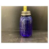 Cobalt Blue Mason Jar w/lid