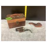 Vintage Pipe, Pipe Case & Wood Box