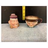 Sarreguemines Majolica Figural Face Liquor