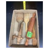 Wood Spoons, Wood Rolling pin, Spout