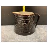 Grapes & Lattice Pottery Pitcher