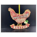 Chicken Tin Sign