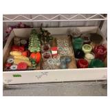 Assortment of Candles, holders & misc.