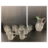 Crystal Cups and Pitcher