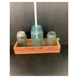 Wood Crate, with jars