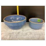 Blue Stoneware Bowls (2)