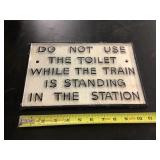 Cast Iron Do not use sign