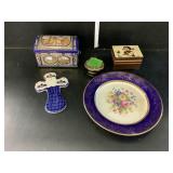 Music Box, Ink Well, cross, Plate