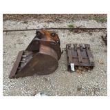 Excavator Bucket and Attachment