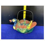 Ceramic Duck Tea Pot (chipped around ledge under