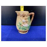 Majolica Pitcher Has crack