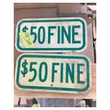 $50 Fine Signs 12ï¿½ x 6ï¿½