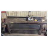 Work Bench with Steel Top 93ï¿½ W x 29ï¿½ D x 32ï¿½ T