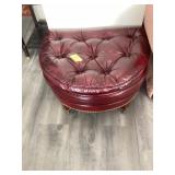 Half Moon Leather Ottoman