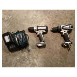 Makita Drills and Battery Charger with Battery