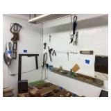 Hand Vac, Heater, Level, Saws, and tools