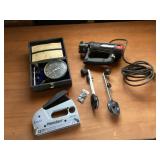 Power shot stapler, Tachometer, spiral saw