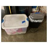 Shredder & tote w/baby clothes