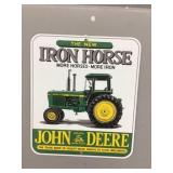 John Deere porcelain enamel sign