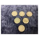 1911 U.S Nickel & (5) Buffalo Nickels