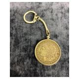 1921 Morgan Silver Dollar Coin Keychain