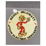 Reddy kilowatt porcelain enamel sign