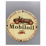 Mobiloil porcelain enamel sign