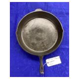 #14 Cast Iron Skillet Unmarked 15 1/4" Dia.