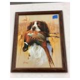 Dog And Pheasant Print No shipping