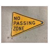 No Passing Zone Sign