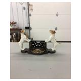 Cast iron dog statue 6" tall