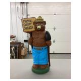 Smokey Bear Cast iron bank 14" tall