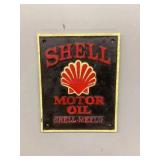 Shell cast iron sign 7 1/2 x10"