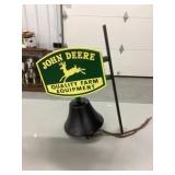 Cast iron John Deere bell 13" tall