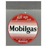 Mobilgas porcelain enamel sign