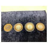 Gaming Tokens .999 Silver (4) various locations