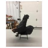 cast iron drumming rooster 7 1/2" tall