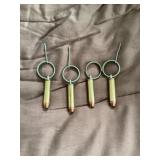 Bullet Key Chains w/Grenade Pin (4)
