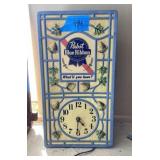 Pabst Beer light 10"x19" clock doesn