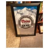 Coors Light Mirror print 24" x 36"