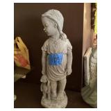 17.5" Girl and Bunny Statue (heavy)