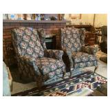 (2) Wingback Chair-Recliner