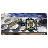 Pie plates, coffee cups, meat slicer, etc