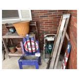 Grande Bench, Cubs Bench, Garden Hose and Reel,