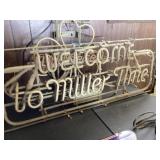 Welcome to miller Time neon sign